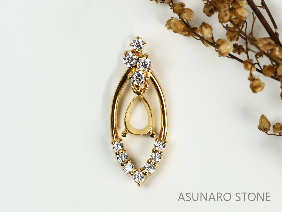 【お仕立て用】空枠番号：3923C　ペンダントトップ枠【オーダージュエリー用】