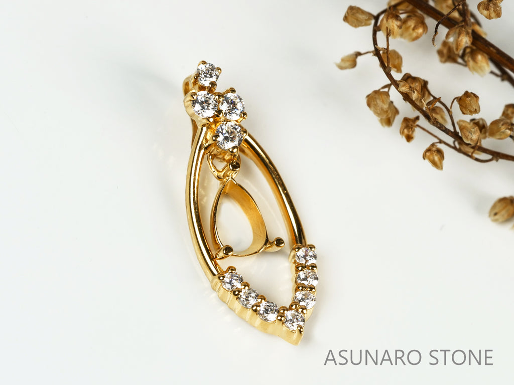 【お仕立て用】空枠番号：3923C　ペンダントトップ枠【オーダージュエリー用】