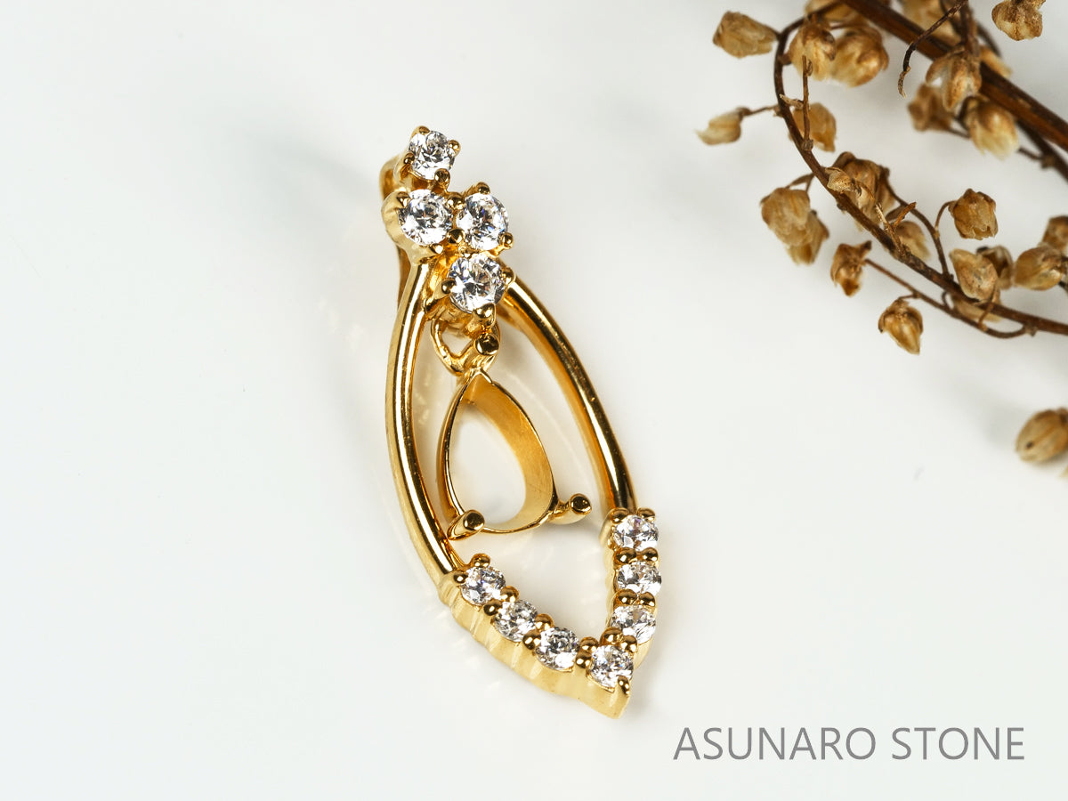 【お仕立て用】空枠番号：3923C　ペンダントトップ枠【オーダージュエリー用】