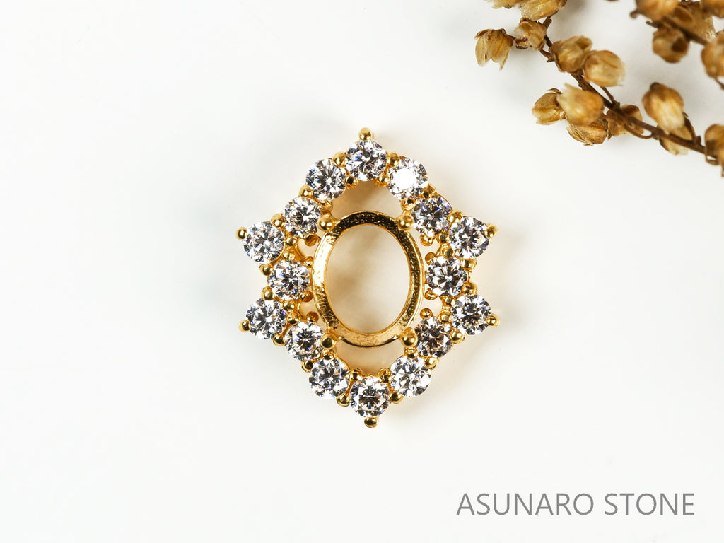 【お仕立て用】空枠番号：5321C　ペンダントトップ枠【オーダージュエリー用】