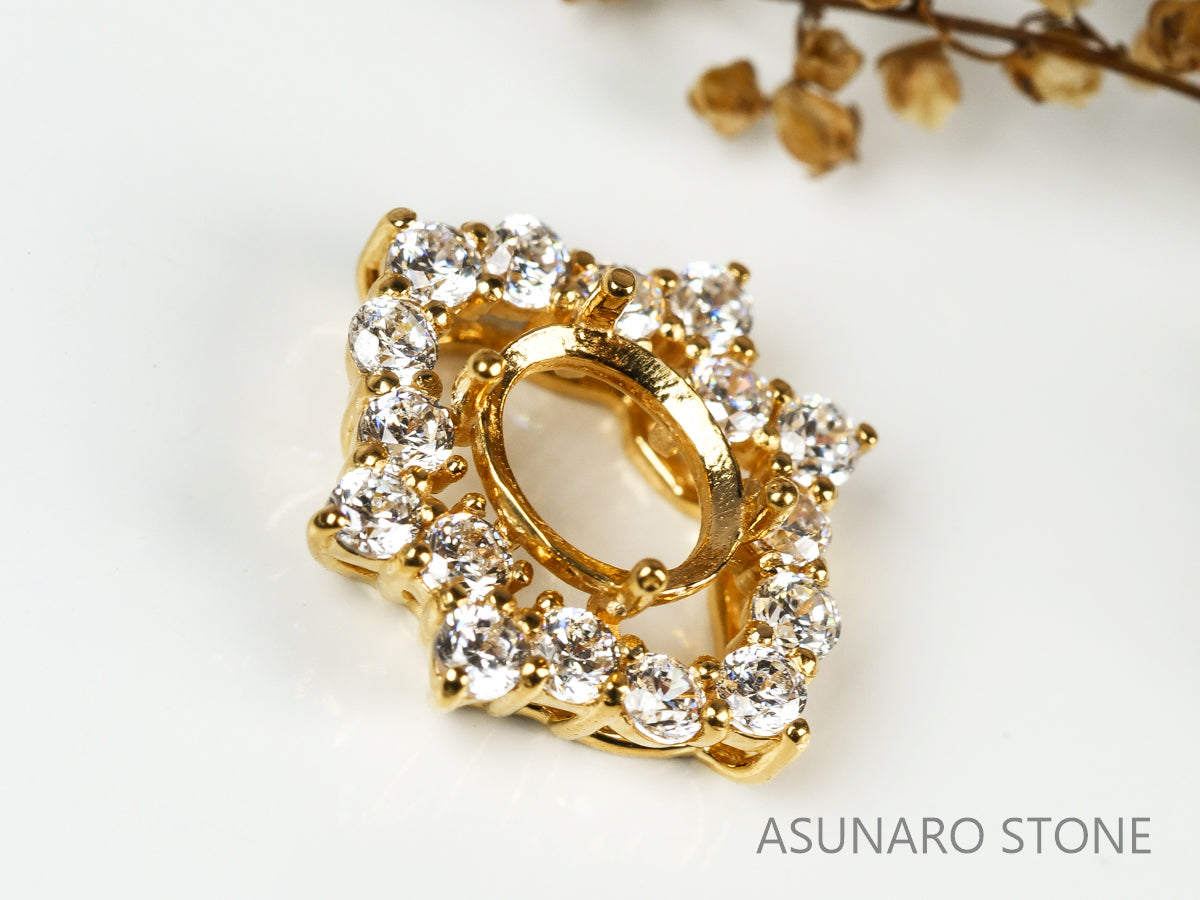 【お仕立て用】空枠番号：5321C　ペンダントトップ枠【オーダージュエリー用】