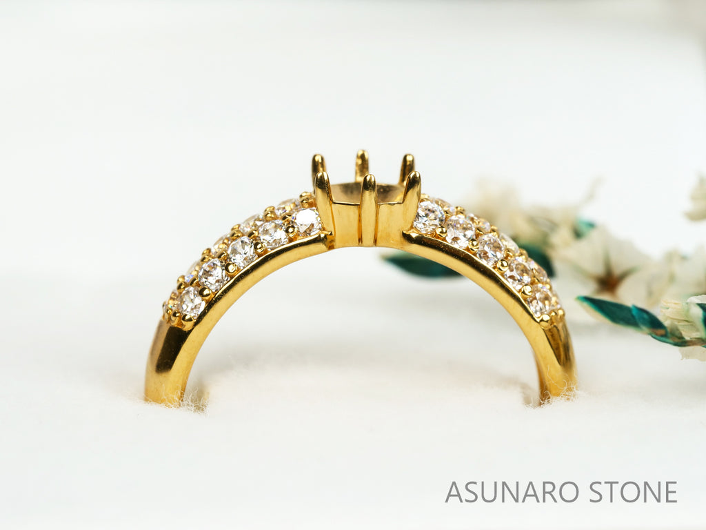 【お仕立て用】空枠番号：5129C　リング枠　パヴェ【オーダージュエリー用】hpv