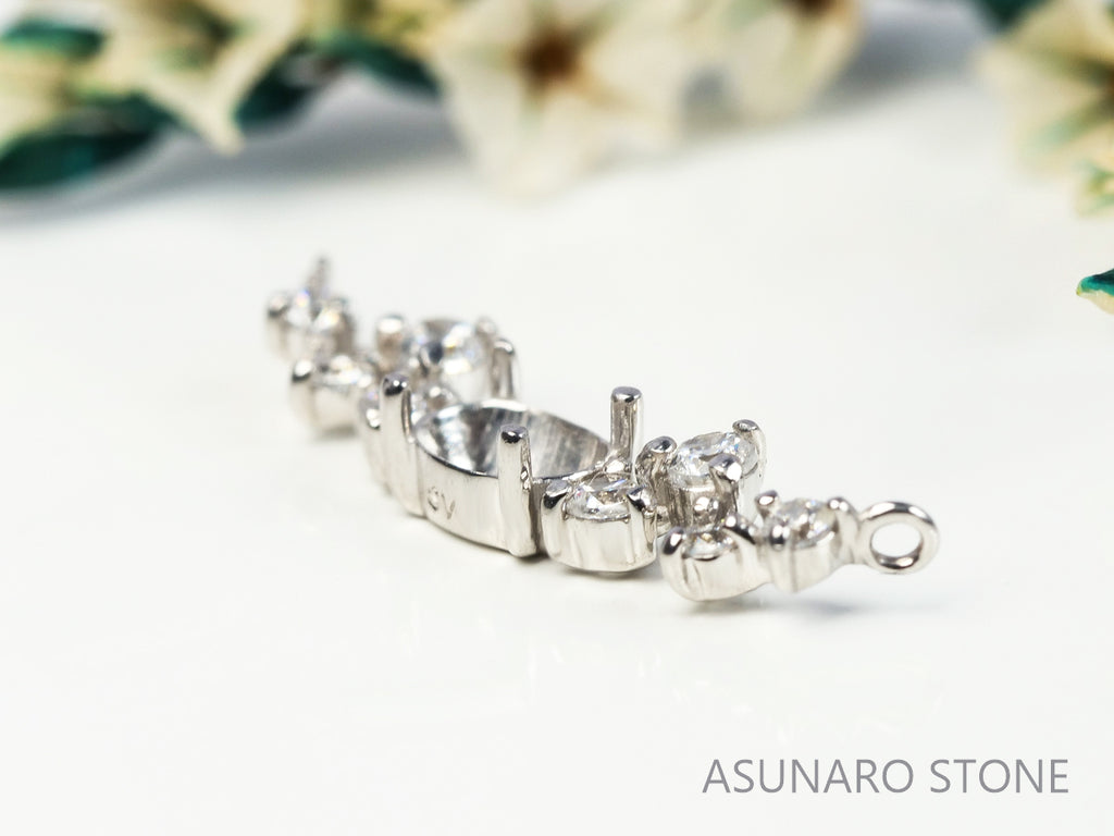 【お仕立て用】空枠番号：4786C　両吊りネックレス　ペンダントトップ枠【オーダージュエリー用