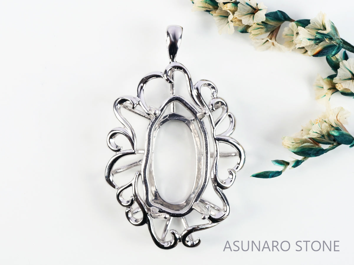 【お仕立て用】空枠番号：3044C　ペンダントトップ枠【オーダージュエリー用】