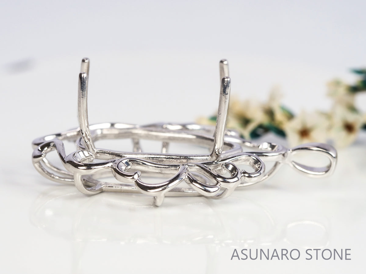 【お仕立て用】空枠番号：3044C　ペンダントトップ枠【オーダージュエリー用】