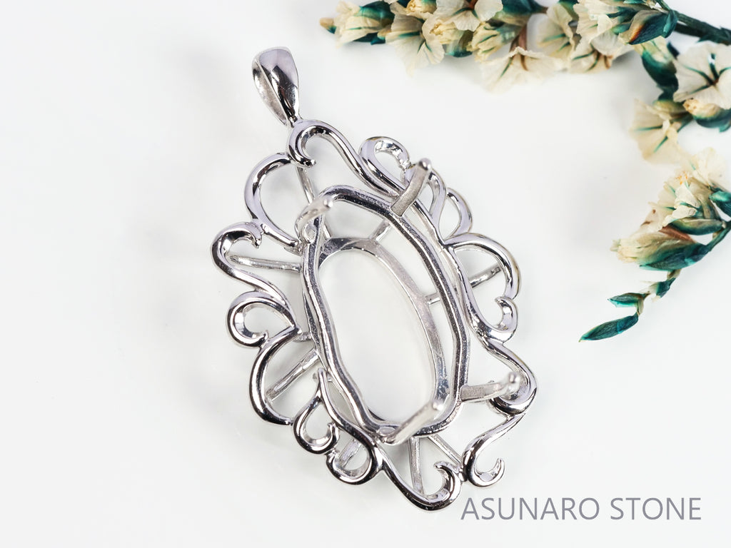 【お仕立て用】空枠番号：3044C　ペンダントトップ枠【オーダージュエリー用】