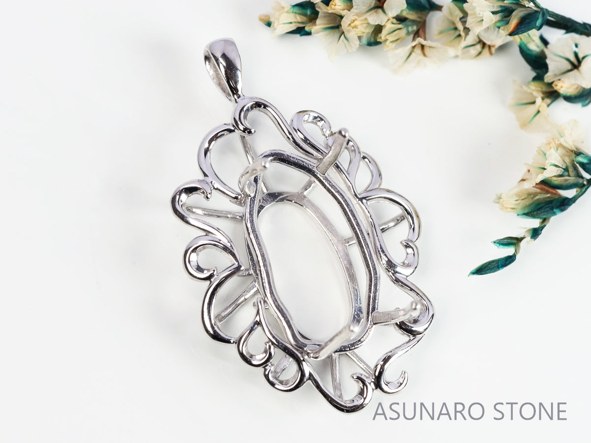 【お仕立て用】空枠番号：3044C　ペンダントトップ枠【オーダージュエリー用】