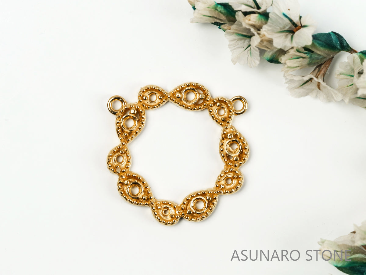 【お仕立て用】空枠番号：5180C　両吊りネックレス　ペンダントトップ枠【オーダージュエリー用】