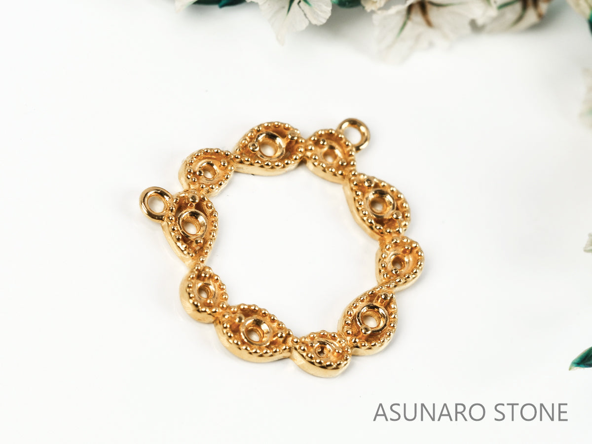 【お仕立て用】空枠番号：5180C　両吊りネックレス　ペンダントトップ枠【オーダージュエリー用】