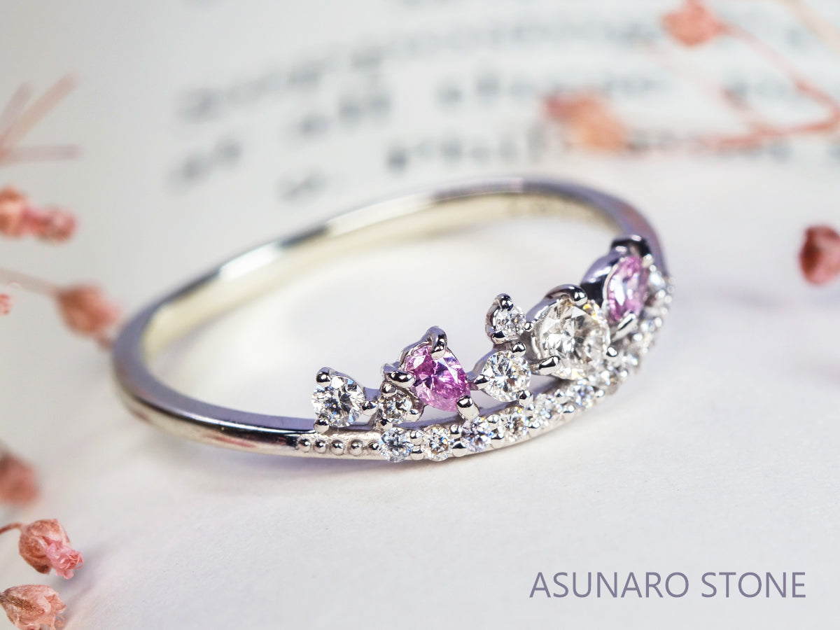 【お仕立て用】空枠番号：4991C　リング枠　ティアラ【オーダージュエリー用】