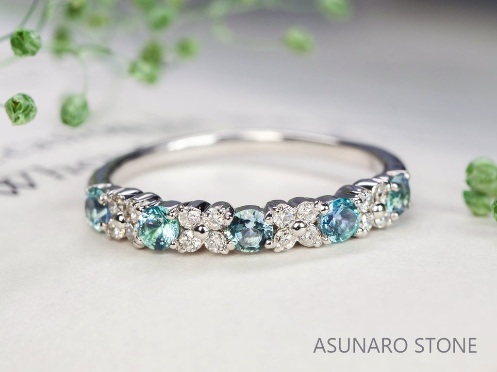 【お仕立て用】空枠番号：1484C　2mm 1.2mm用　リング枠　ハーフエタニティ【オーダージュエリー用】hpv