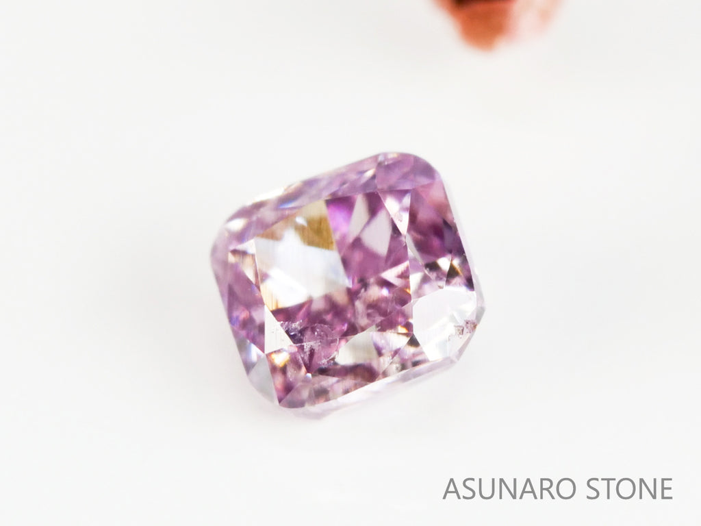 ピンクダイヤモンド　Fancy Intense Purple Pink　SI2 　クッションカット　0.097ct　【231115-1919】