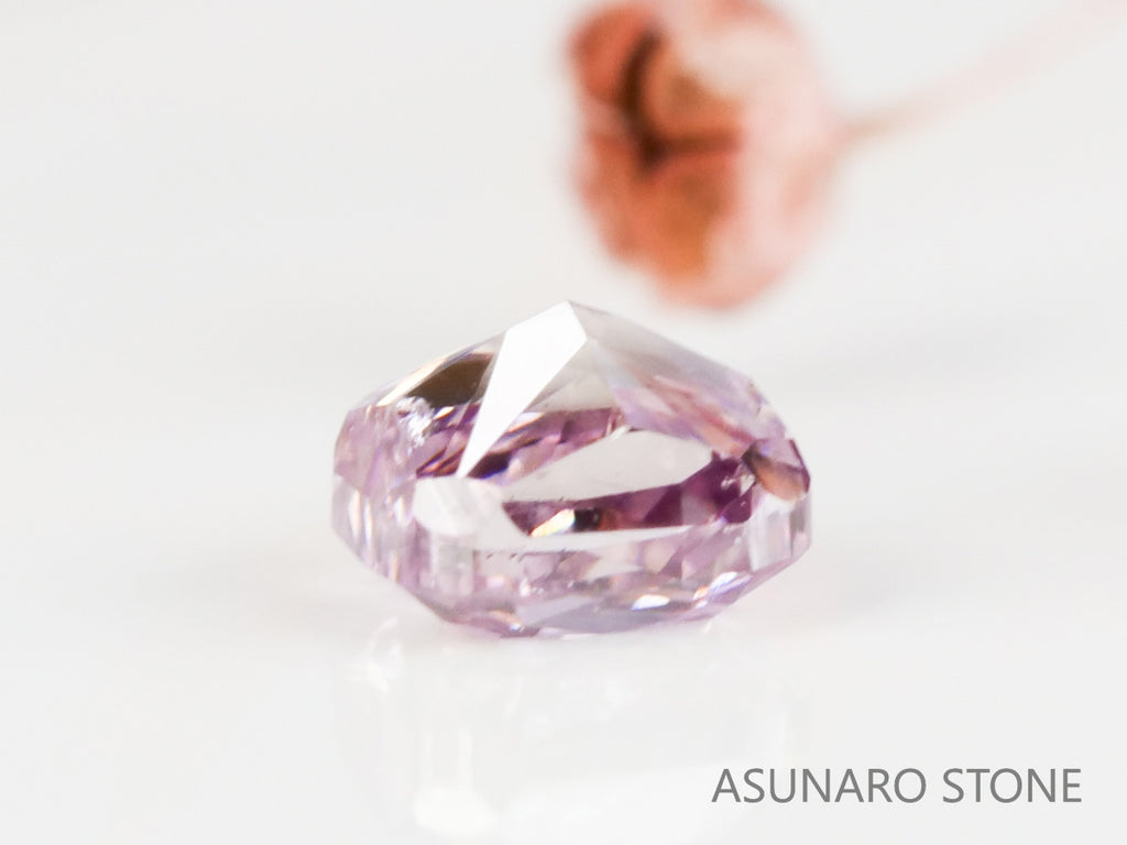 ピンクダイヤモンド　Fancy Intense Purple Pink　SI2 　クッションカット　0.097ct　【231115-1919】