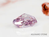 ピンクダイヤモンド　Fancy Intense Purple Pink　I1 　ラディアントカット　0.129ct　【231115-1920】