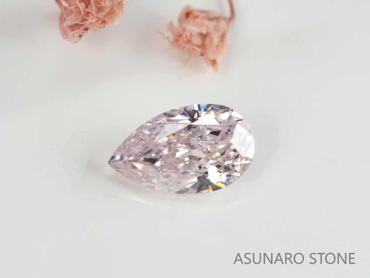 ピンクダイヤモンド　Light Pink　SI2 　ペアシェイプ　0.167ct　【231115-1880】
