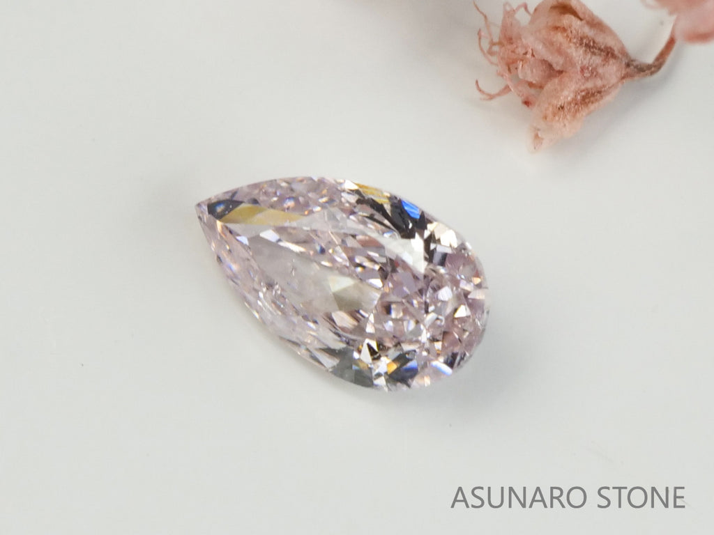 ピンクダイヤモンド　Light Pink　SI2 　ペアシェイプ　0.167ct　【231115-1880】
