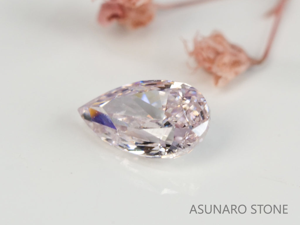 ピンクダイヤモンド　Light Pink　SI2 　ペアシェイプ　0.167ct　【231115-1880】