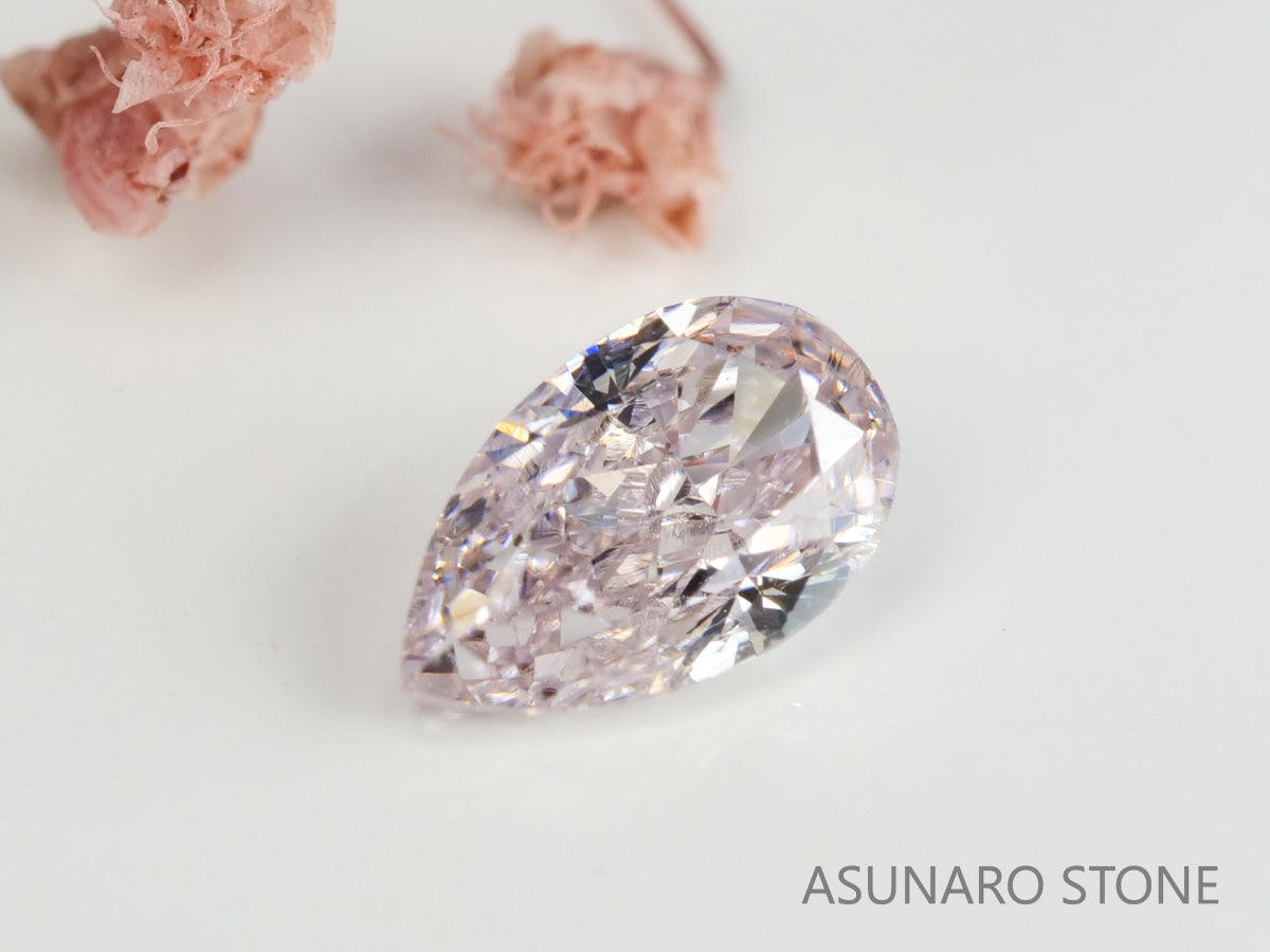 ピンクダイヤモンド　Light Pink　SI2 　ペアシェイプ　0.167ct　【231115-1880】
