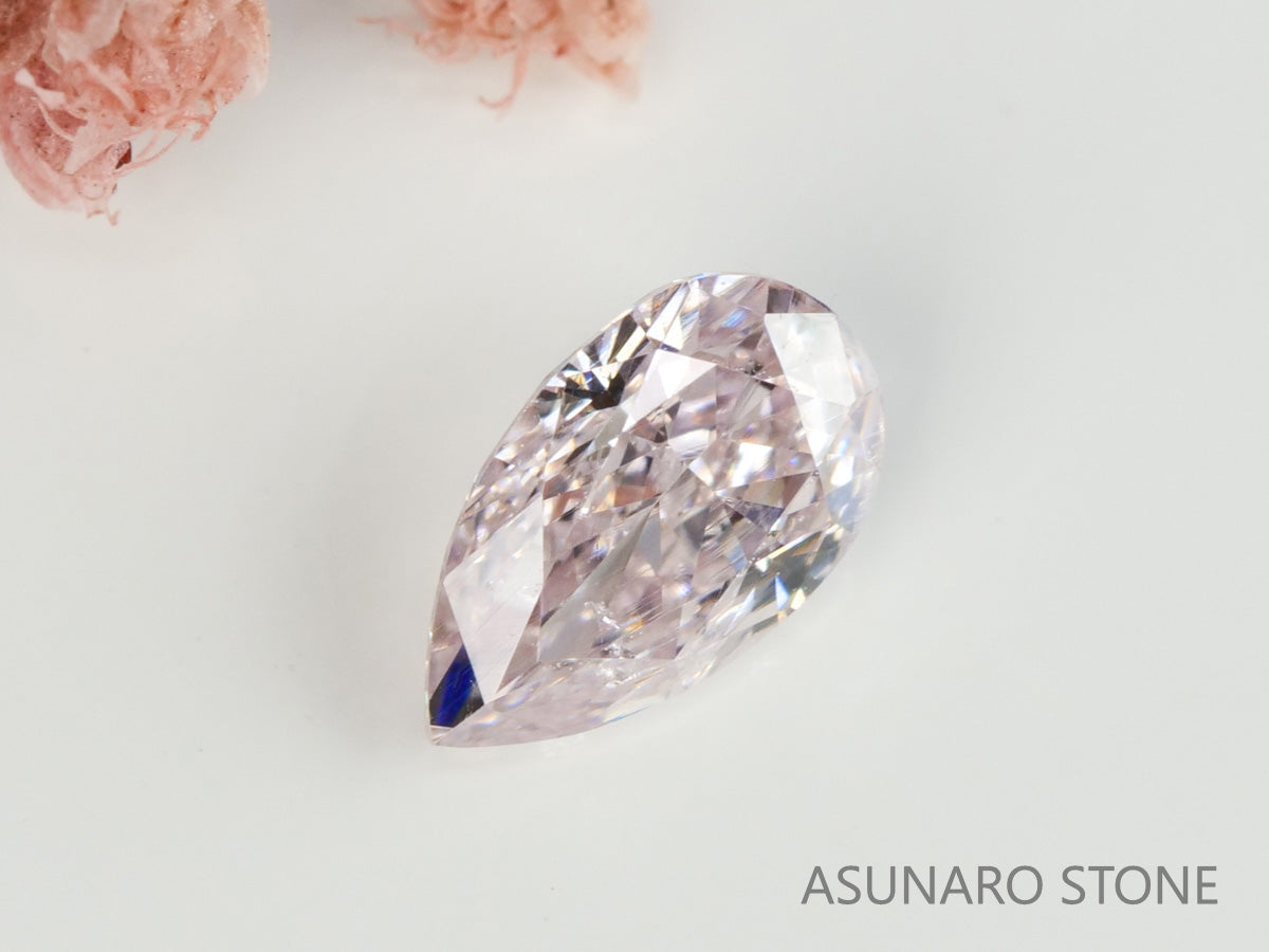 ピンクダイヤモンド　Light Pink　SI2 　ペアシェイプ　0.167ct　【231115-1880】
