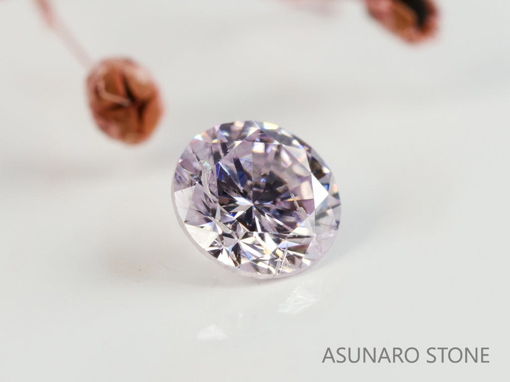 ピンクダイヤモンド　Very Light Pink　I1　ラウンドカット　0.188ct　【231115-1881】