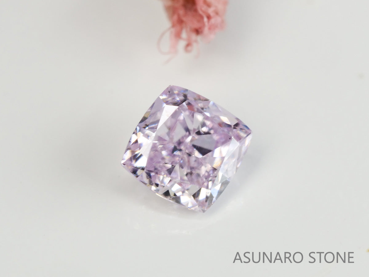 ピンクダイヤモンド　Light Pink　SI1 　クッションカット　0.084ct　【231115-1883】