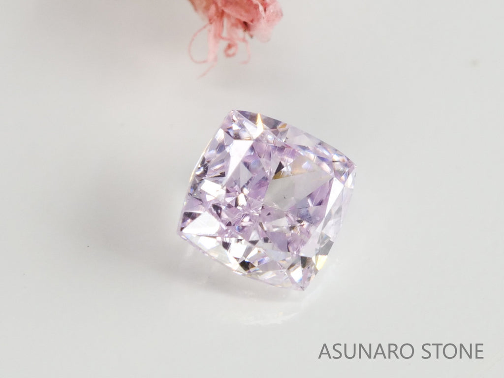 ピンクダイヤモンド　Light Pink　SI1 　クッションカット　0.084ct　【231115-1883】