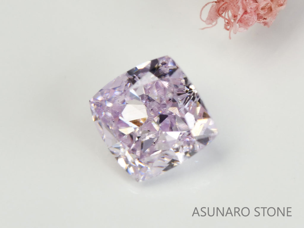 ピンクダイヤモンド　Light Pink　SI1 　クッションカット　0.084ct　【231115-1883】
