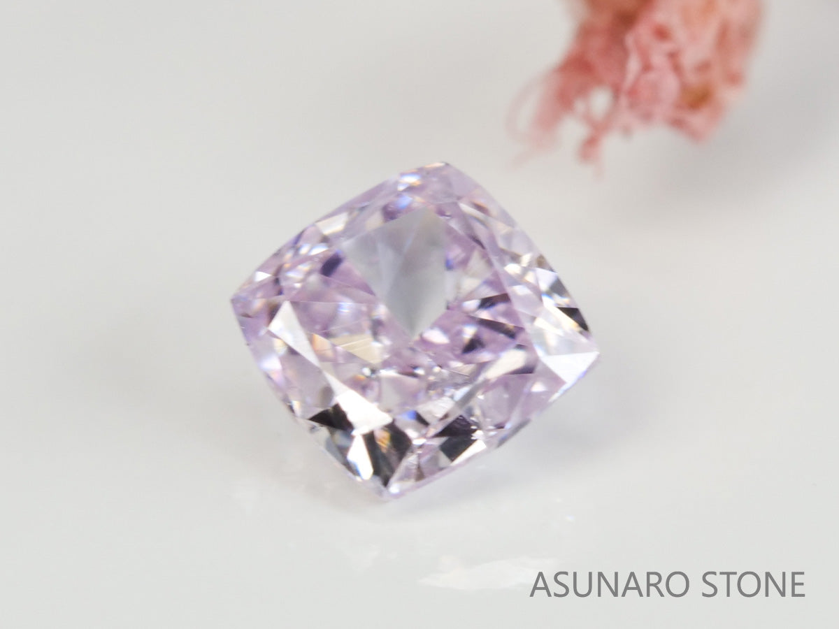 ピンクダイヤモンド　Light Pink　SI1 　クッションカット　0.084ct　【231115-1883】