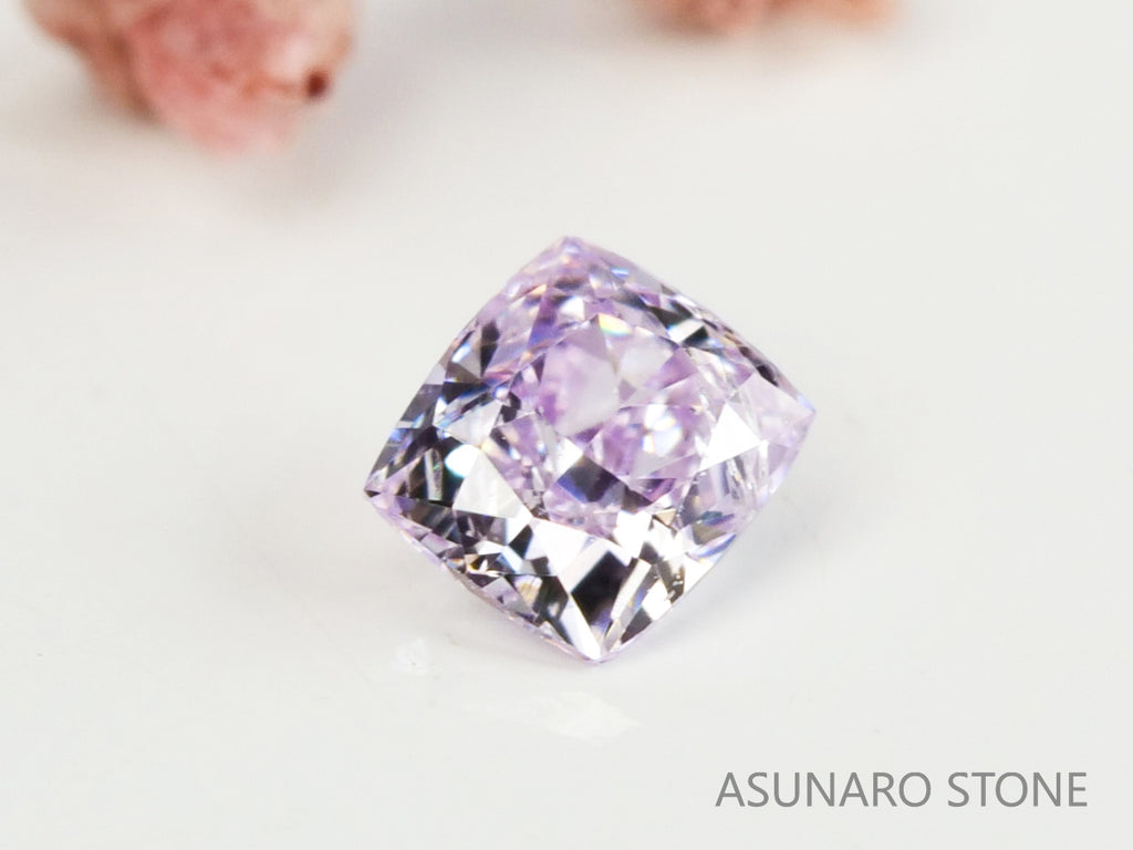 ピンクダイヤモンド　Very Light Pink　I1　クッションカット　0.062ct　【231115-1884】