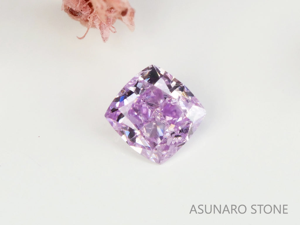ピンクダイヤモンド　Fancy Purple Pink　I1　クッションカット　0.053ct　【231115-1890】