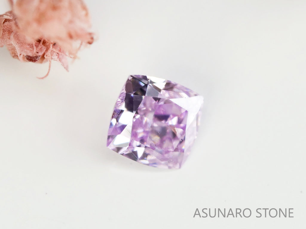ピンクダイヤモンド　Fancy Purple Pink　I1　クッションカット　0.053ct　【231115-1890】