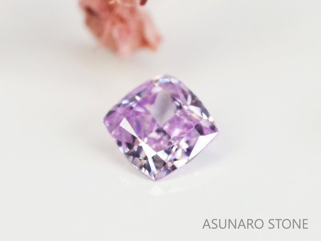ピンクダイヤモンド　Fancy Purple Pink　I1　クッションカット　0.053ct　【231115-1890】