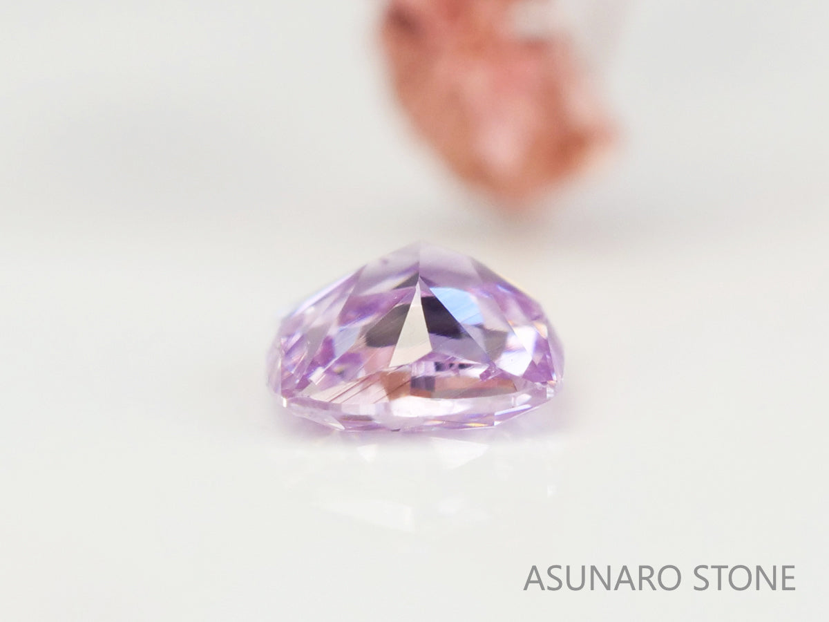 ピンクダイヤモンド　Fancy Purple Pink　I1　クッションカット　0.053ct　【231115-1890】