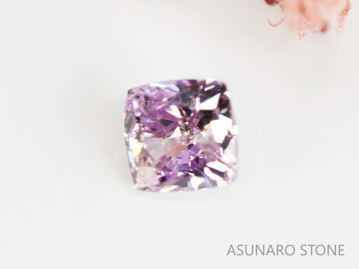 ピンクダイヤモンド　Fancy Purple Pink　I1　クッションカット　0.080ct　【231115-1891】