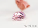 ピンクダイヤモンド　Fancy Purplish Pink　I1　クッションカット　0.045ct　【231115-1892】