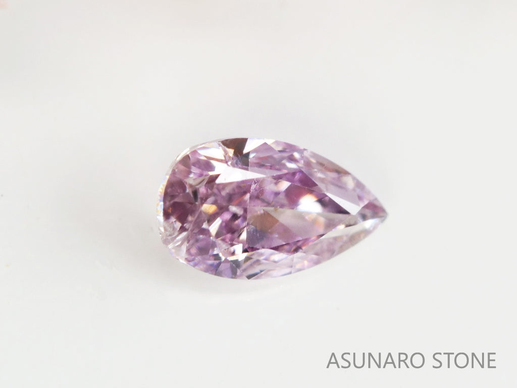 ピンクダイヤモンド　Fancy Purple Pink　I1　ペアシェイプ　0.075ct　【231115-1893】