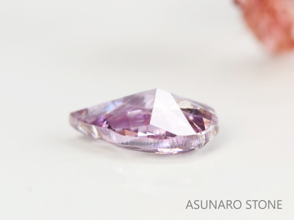 ピンクダイヤモンド　Fancy Purple Pink　I1　ペアシェイプ　0.075ct　【231115-1893】