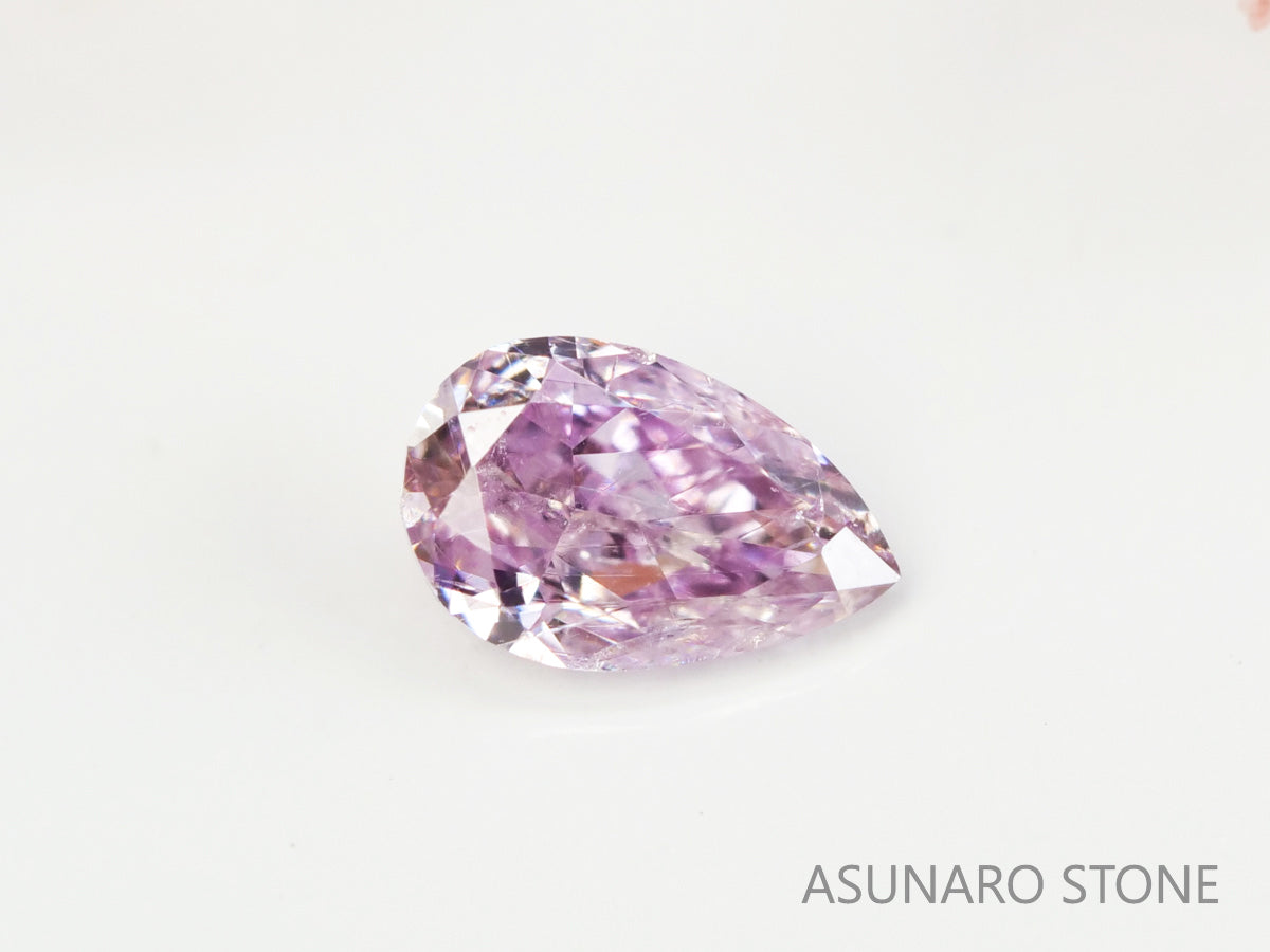 ピンクダイヤモンド　Fancy Purple Pink　I1　ペアシェイプ　0.055ct　【231115-1894】
