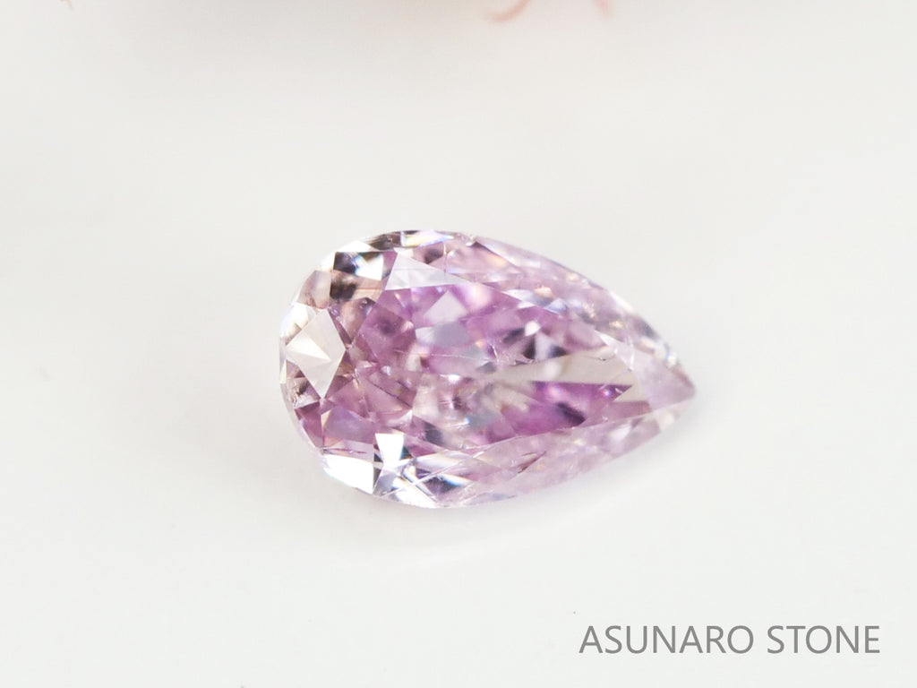 ピンクダイヤモンド　Fancy Purple Pink　I1　ペアシェイプ　0.055ct　【231115-1894】