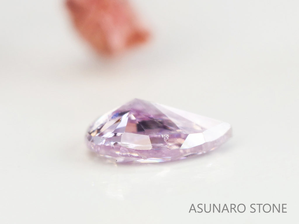 ピンクダイヤモンド　Fancy Purple Pink　I1　ペアシェイプ　0.055ct　【231115-1894】