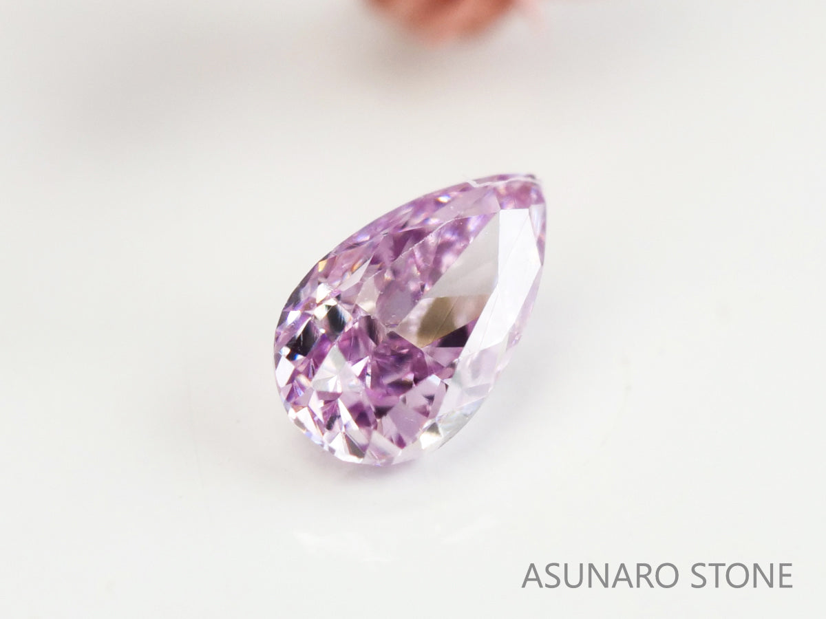 ピンクダイヤモンド　Fancy Purple Pink　SI1　ペアシェイプ　0.042ct　【231115-1895】