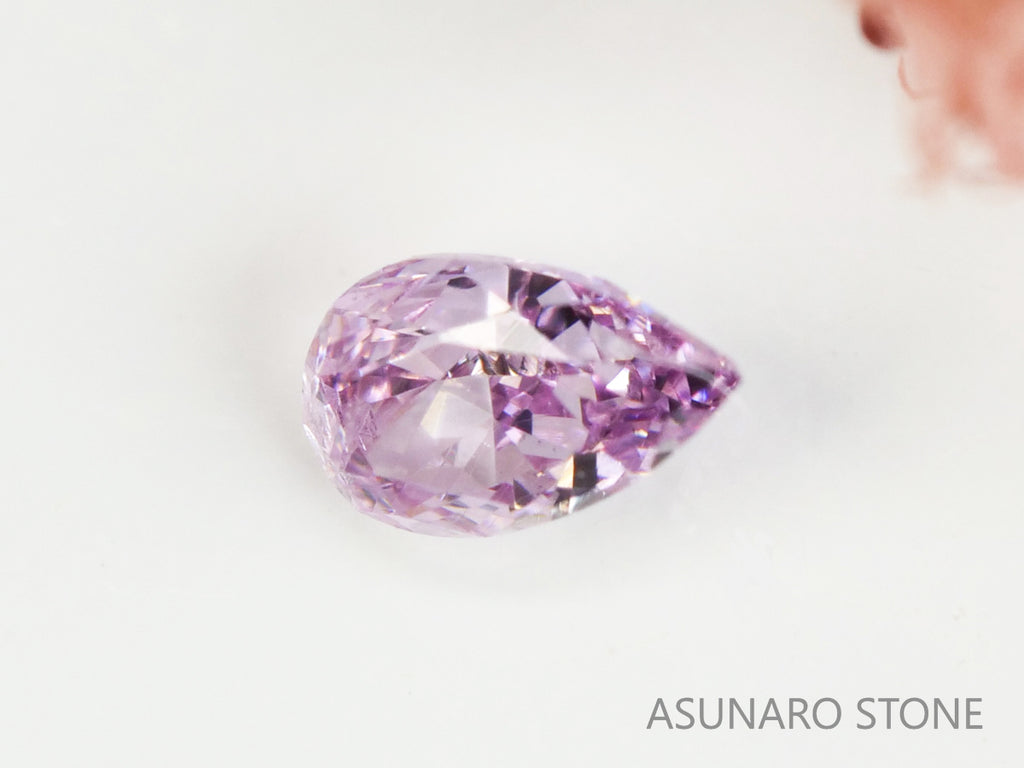 ピンクダイヤモンド　Fancy Purple Pink　SI1　ペアシェイプ　0.042ct　【231115-1895】