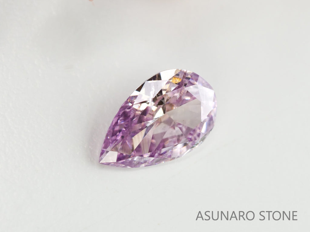 ピンクダイヤモンド　Fancy Purple Pink　I1　ペアシェイプ　0.105ct　【231115-1896】