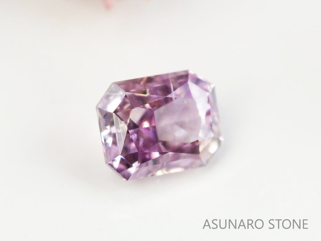 ピンクダイヤモンド　Fancy Purple Pink　I1　ラディアントカット　0.059ct　【231115-1899】