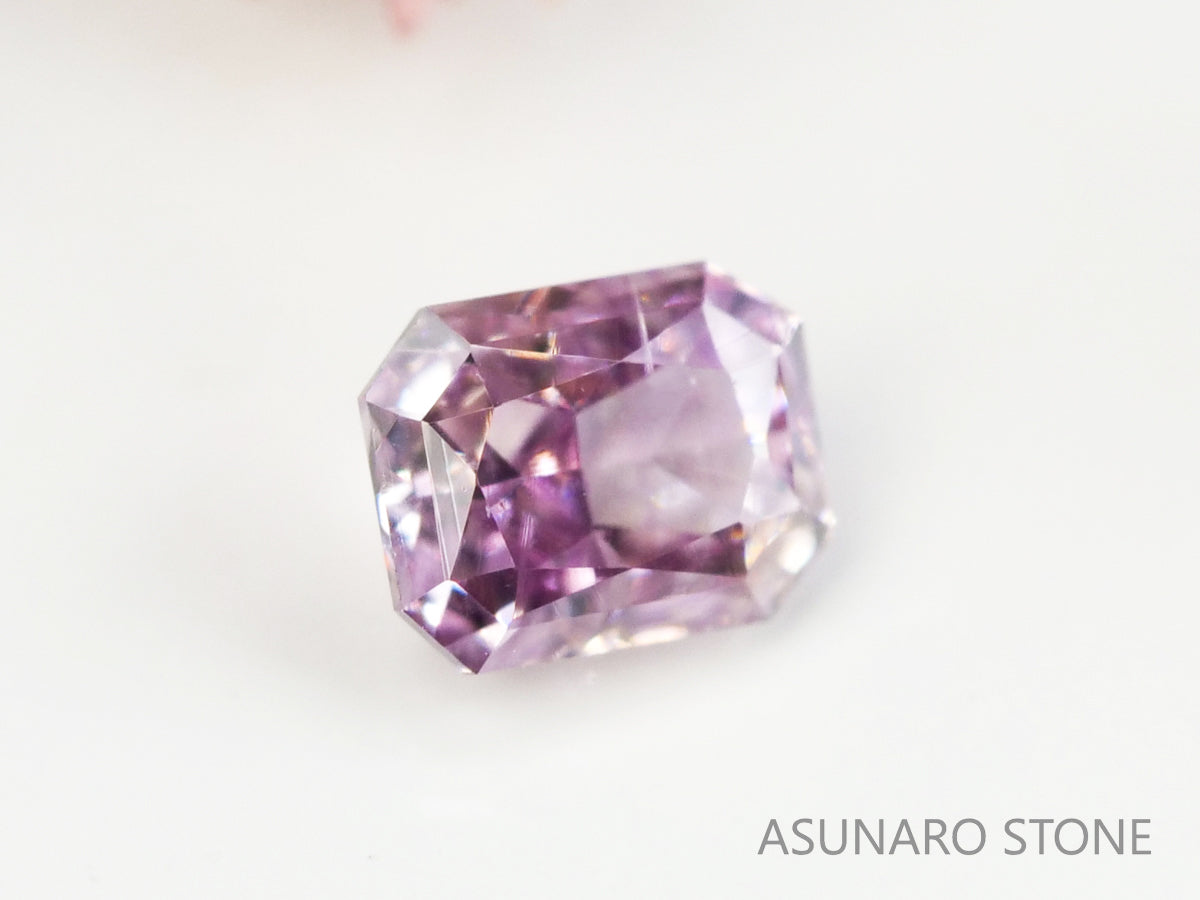 ピンクダイヤモンド　Fancy Purple Pink　I1　ラディアントカット　0.059ct　【231115-1899】