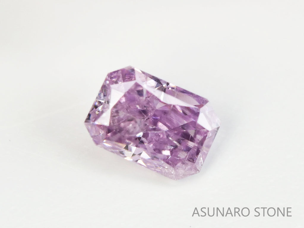 ピンクダイヤモンド　Fancy Purple Pink　I1　ラディアントカット　0.057ct【231115-1900】