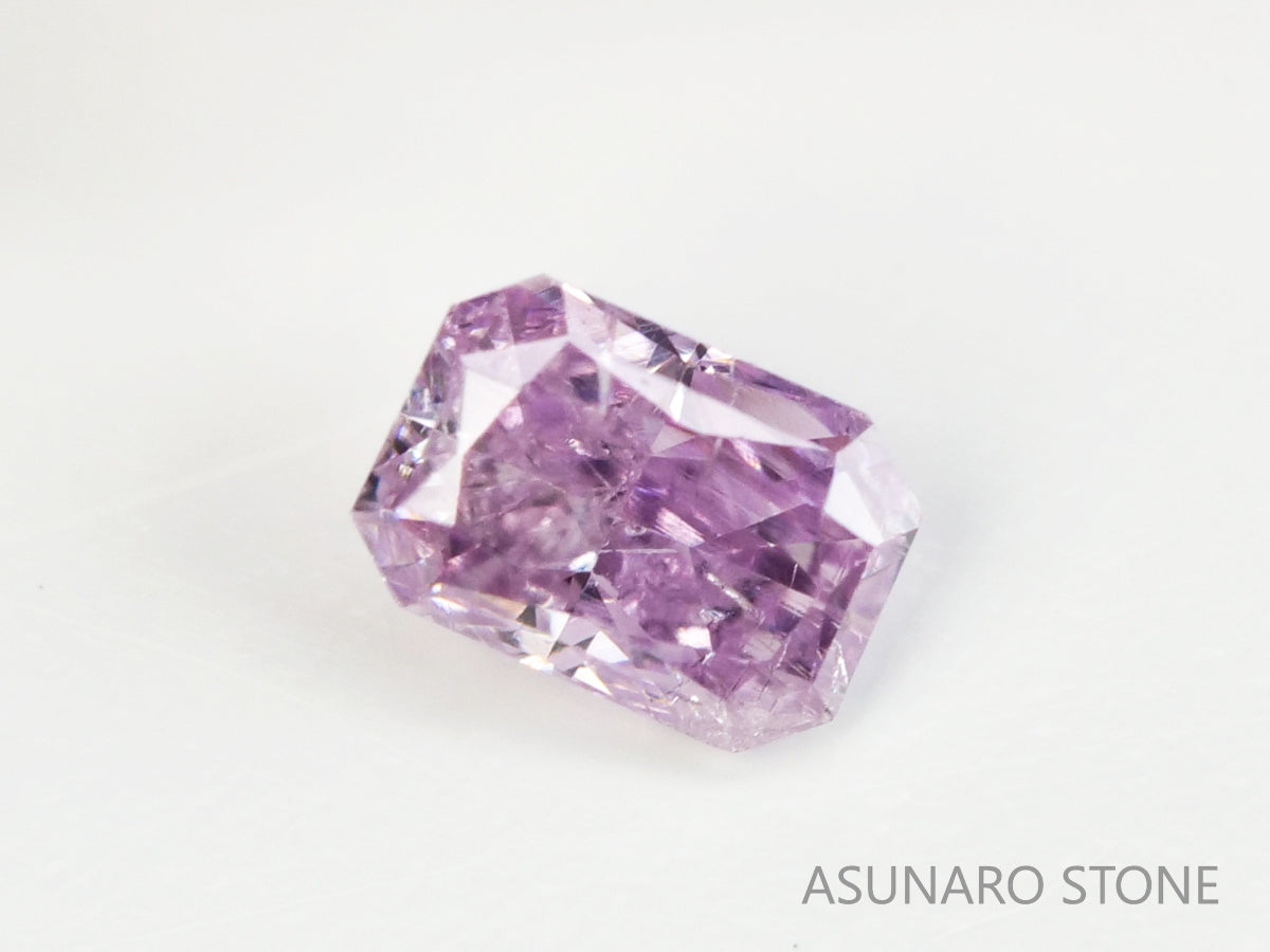 ピンクダイヤモンド　Fancy Purple Pink　I1　ラディアントカット　0.057ct【231115-1900】