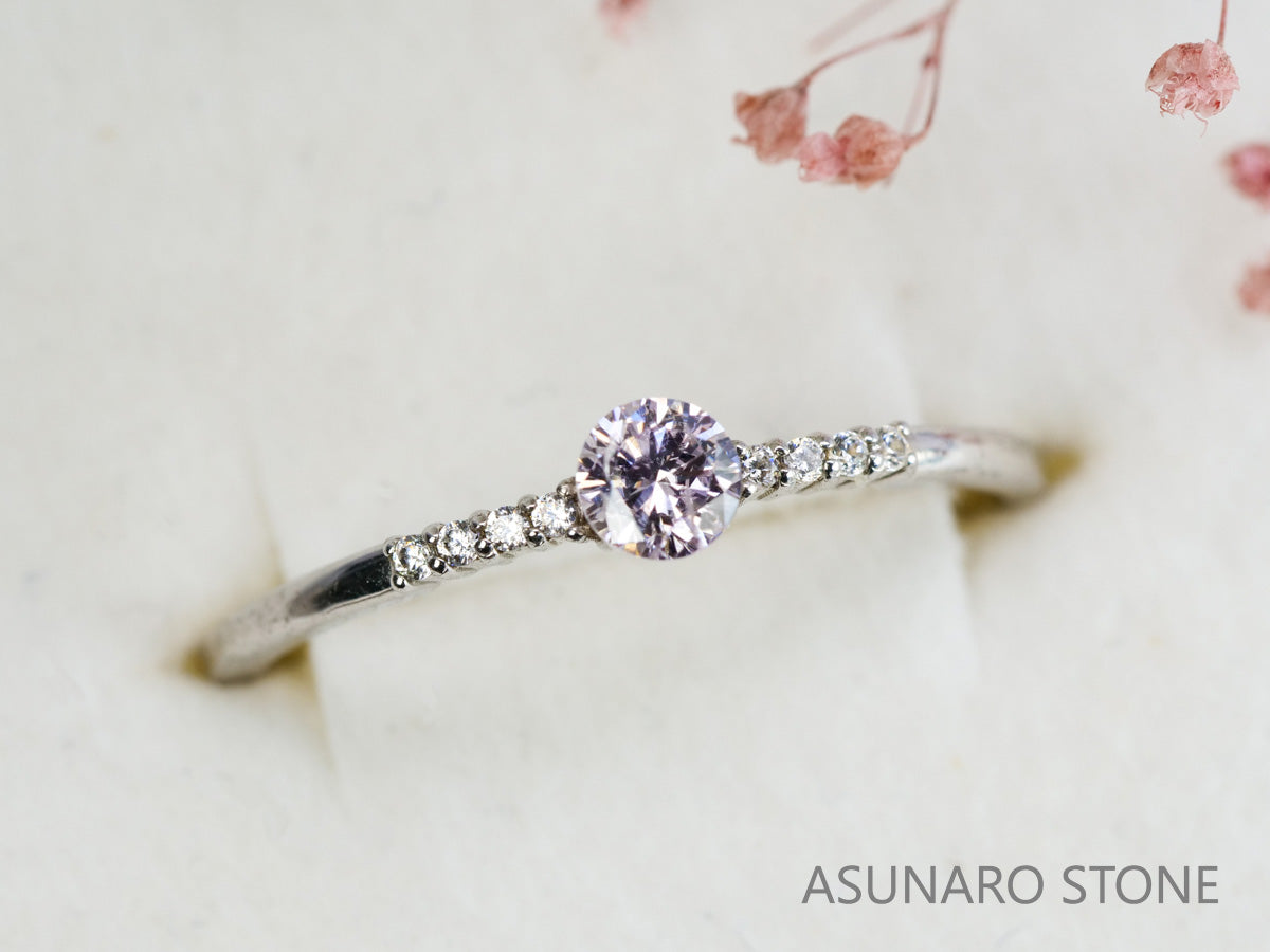 ピンクダイヤモンド　Very Light Pink　I1　ラウンドカット　0.188ct　【231115-1881】