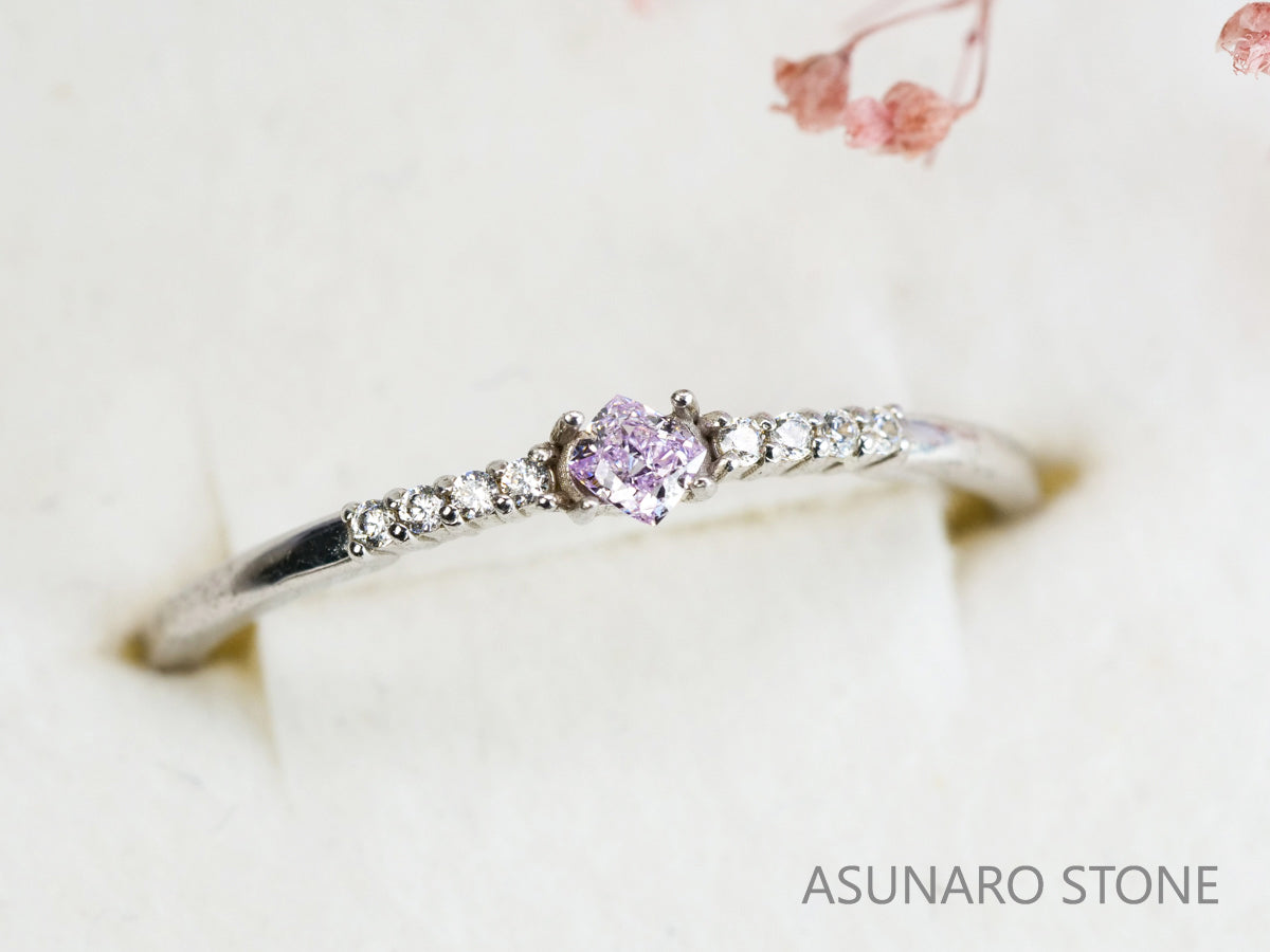 ピンクダイヤモンド Very Light Pink I1 クッションカット 0.062ct