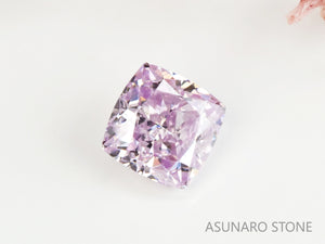 ピンクダイヤモンド　Fancy Light Purple Pink　I1　クッションカット　0.074ct　ソ付【231115-1907】